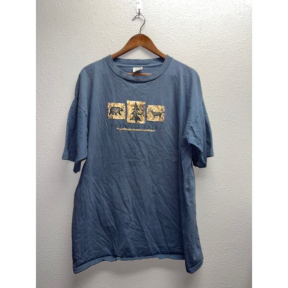 Vintage Bushkill Falls Shirt Waterfall Pennsylvania Bear Deer Nature Tee 90s 2XL - Picture 1 of 9